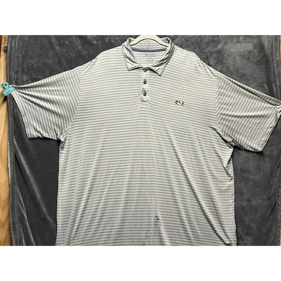Champion Mizzou Polo Shirt Men’s 2XL Gray Striped Tiger Mascot Logo Football - Picture 1 of 11